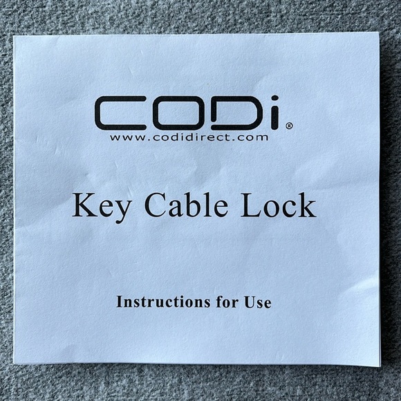 CODI Key Cable Lock - Picture 2 of 10